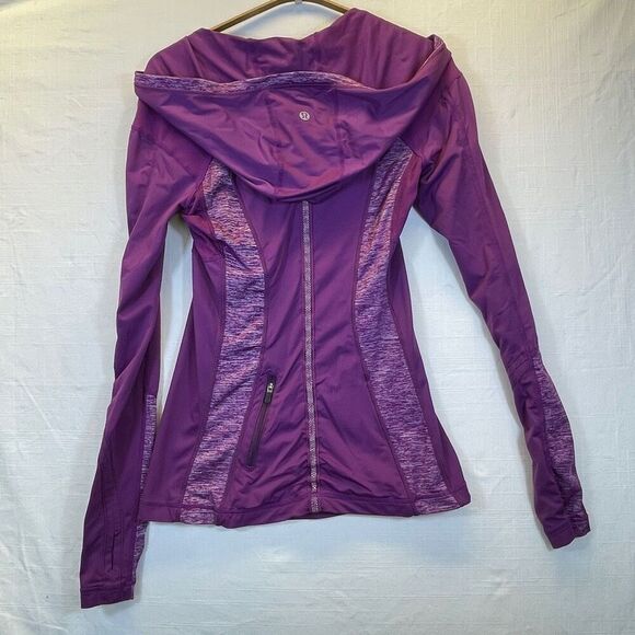 Lululemon Purple Long Sleeve Run For Your Life Wrap Pullover Hoodie Size 6 - Picture 4 of 10